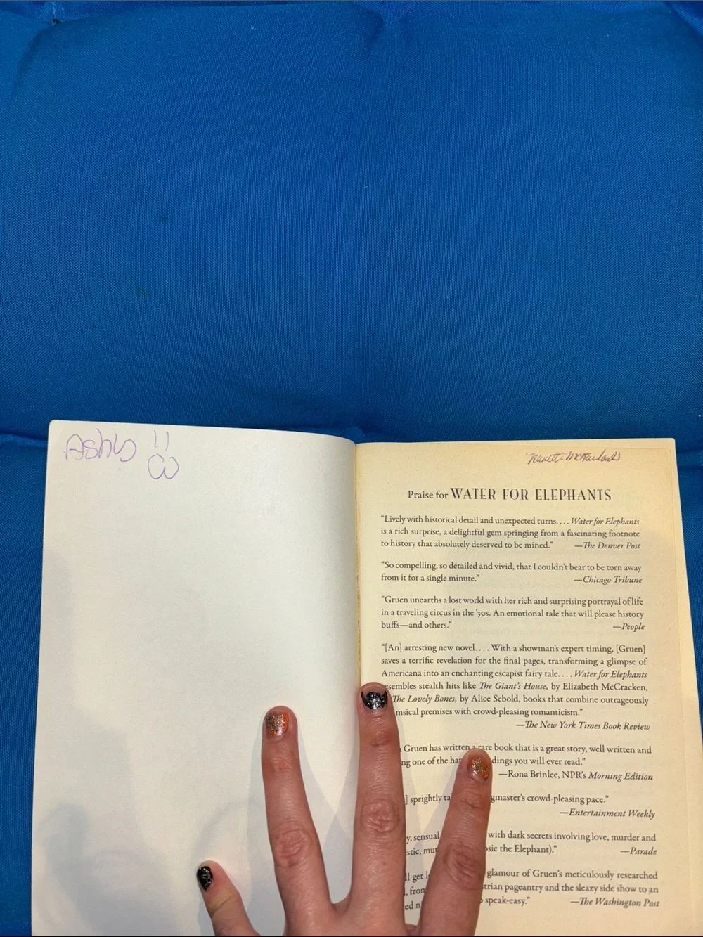 Water For Elephants By Sara Gruen A Novel The New York Times Bestseller NWOTS